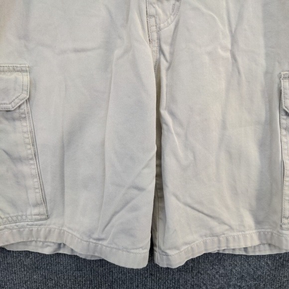 UnionBay Men's Cargo Shorts Cream Size L 100% Cotton Pockets Drawstrings - Picture 8 of 13